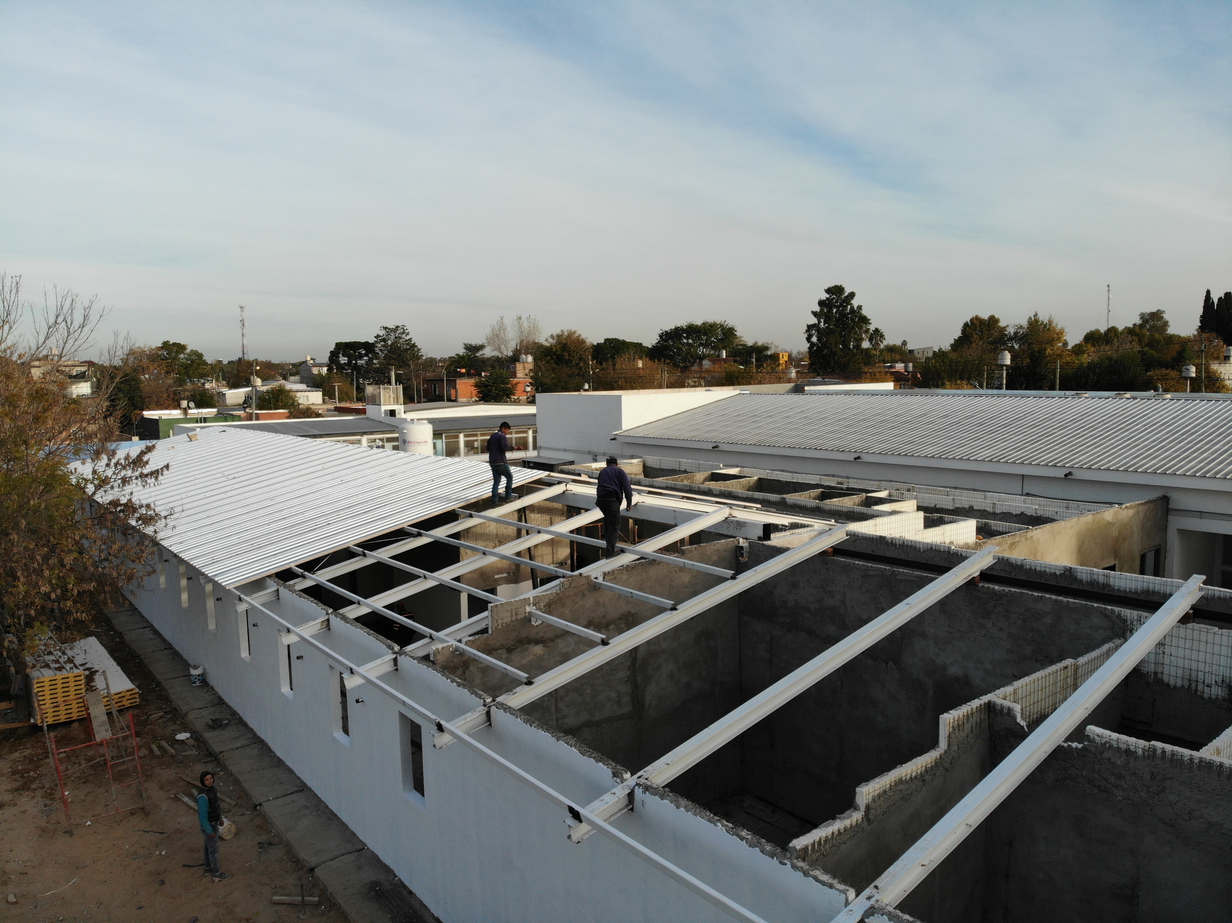 Vista aérea de galpón con PanelYA