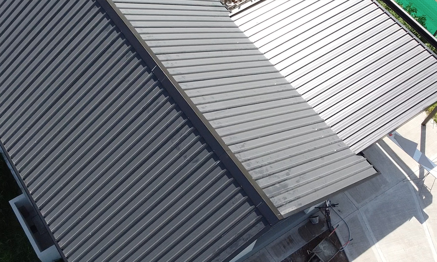 Techo residencial de panel sandwich